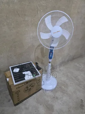 Fibon Ac/Dc Solar Rechargeable Fan 16 Inches