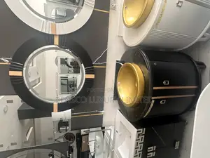 Luxury Bathroom Vanity Cabinet With Gold Basin Led Mirror