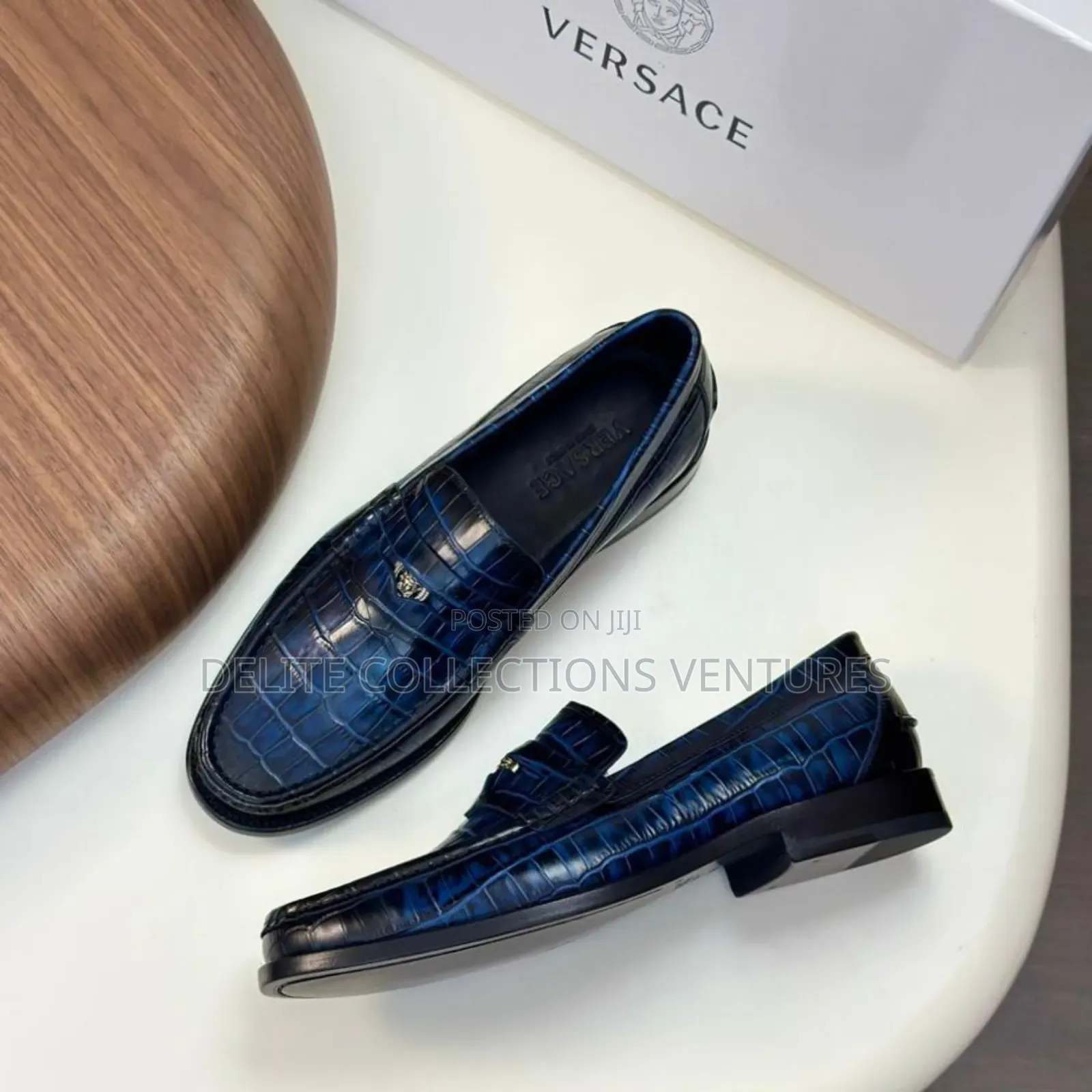*Versace Leather Loafers Shoe*
 Available Size: 40-46.