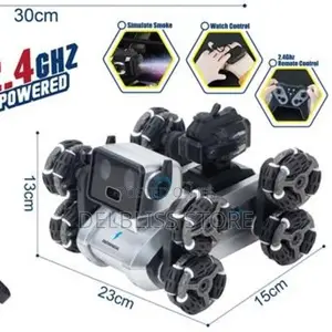 Rechargeable 8 Wheel Stunt Robot Dog , 2.4ghz Robot With 360