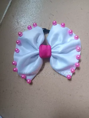 Beaded Hair Bow With Pin or Band