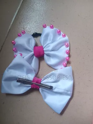 Beaded Hair Bow With Pin or Band