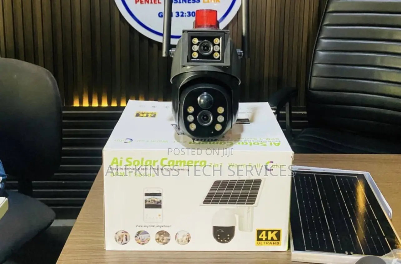 Solar Camera Cctv (Smart Motion Detection With Double Lense)