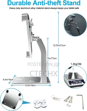 Anti-Theft Desktop Tablet Kiosk Stand Holder With Security Lock7-11"