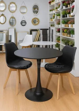 Modern Round Dining Table Chairs Set – Elegant Space-Saving