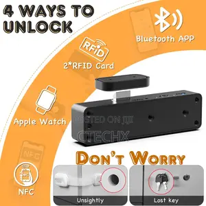 Smart Cupboard Locks, Magnetic Hidden Bt Rfid Keyless Drawer Lock