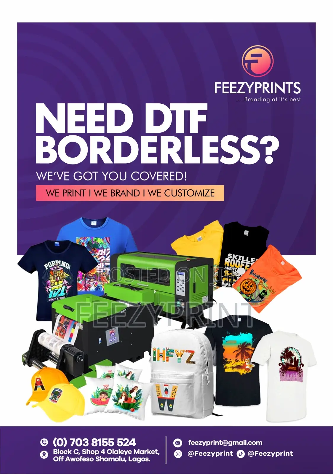 A2 Borderless Print DTF