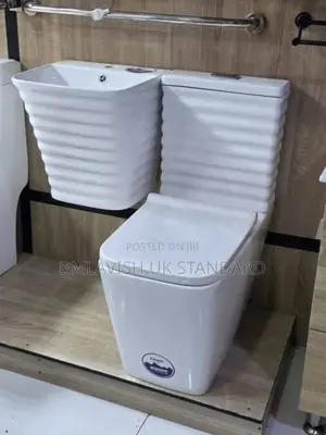 White Line Water Closet Set With Suspended Wash Hand Basin