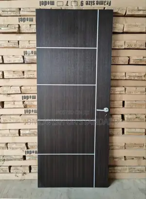 HDF Turkish Wooden Room Doors 3ft by 7ft With Frame and Locks