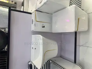Gold and White Executive Set of Water Closet