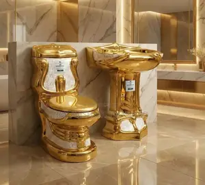Luxury Queen Decor Water Closet Set With Standing Wash Hand Basin