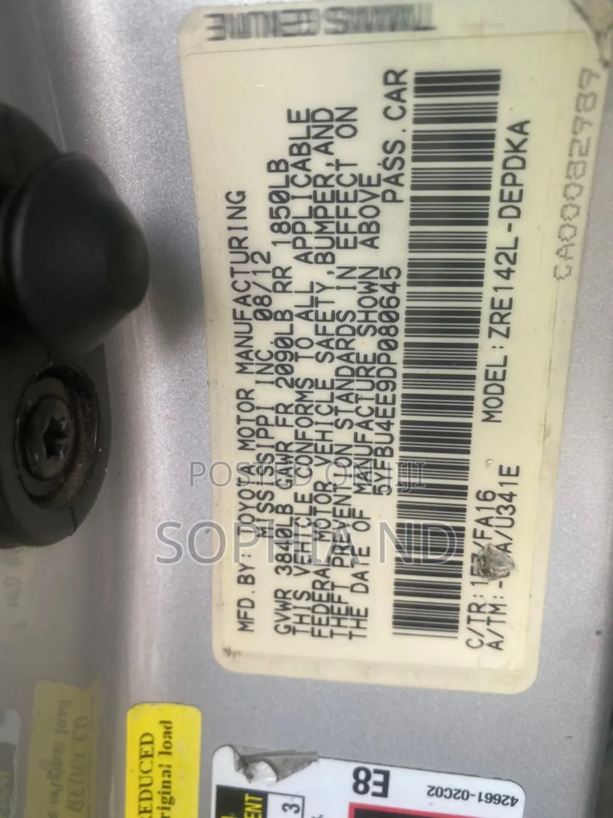 Toyota Corolla 2012 Silver