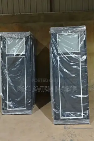 Black PVC Bathroom Door