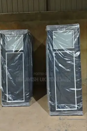 Black PVC Bathroom Door