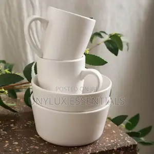 16pcs Luxury Stoneware Dinner Set 
- White