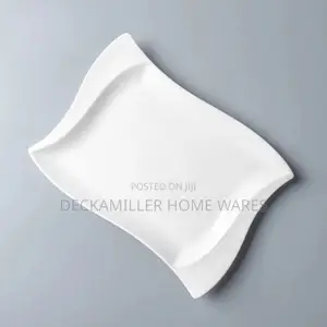 High Quality Ceramic Luxury Rectangle 10inches Dinner Plate