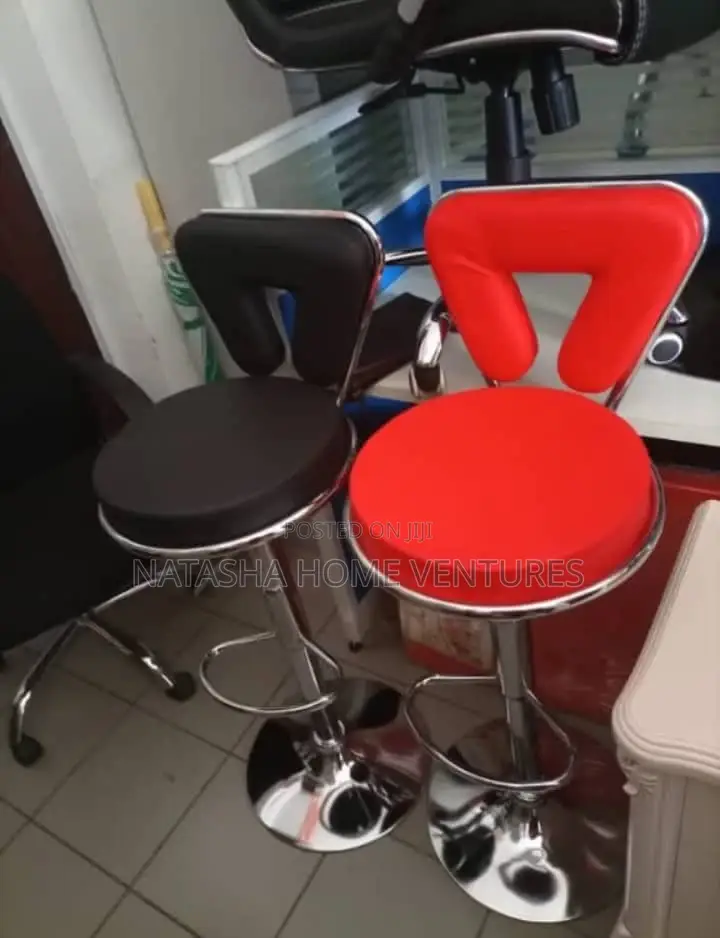 Retro Adjustable Bar Stools (Pair)