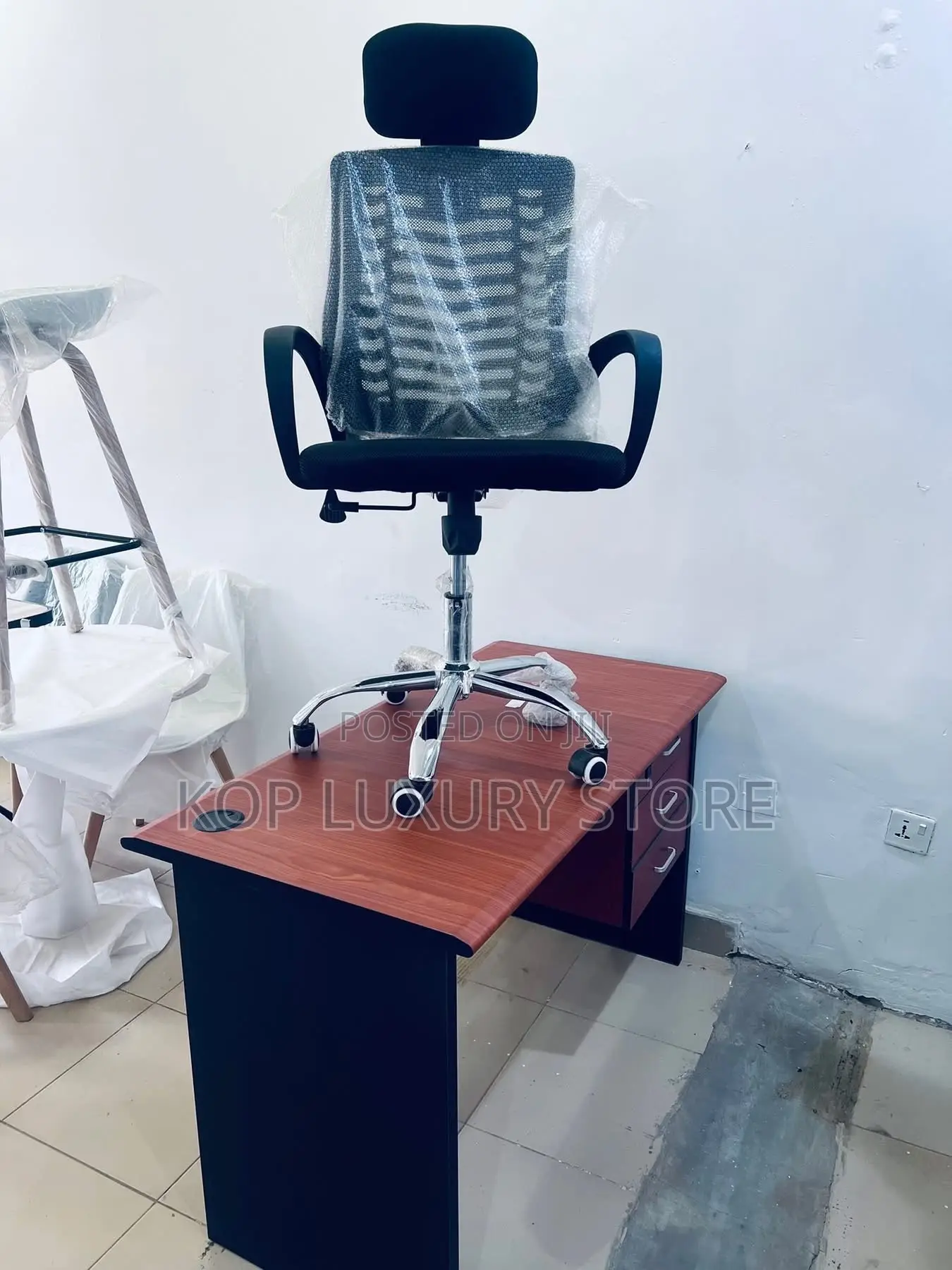 A Set of Office Table and Chair