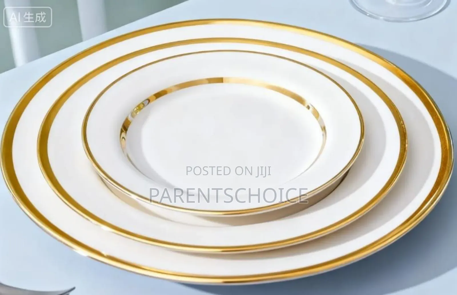 Luxury Round 3 PCS Set Plate