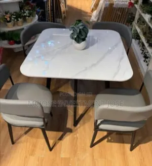 Unique Space Saving Dining Table Set by 4 Chairs