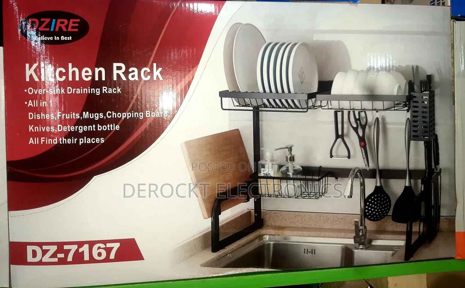 Over the Sink Kitchen Dish Drying Rack