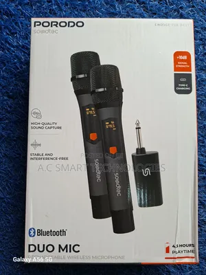 Porodo Aluminium Soundtec Duo Rechargeable Wireless Microphone