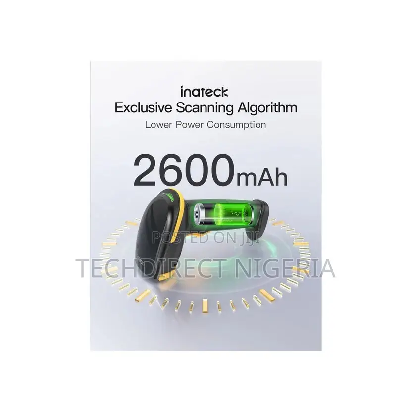 Inateck 1d/2d Bluetooth Barcode Scanner 2600mah Battery Screenscan