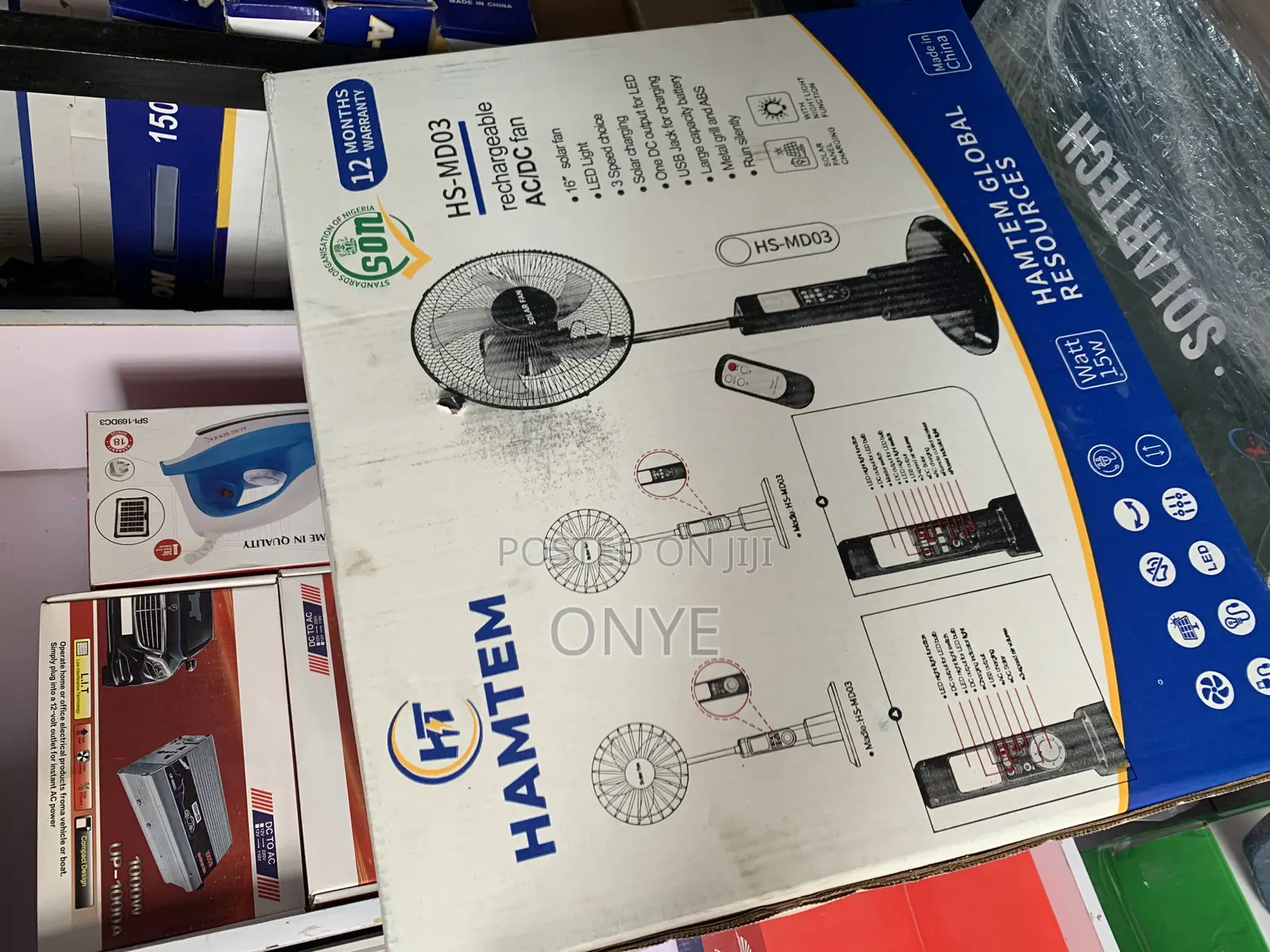 Hamtem 16inch Solar Fan