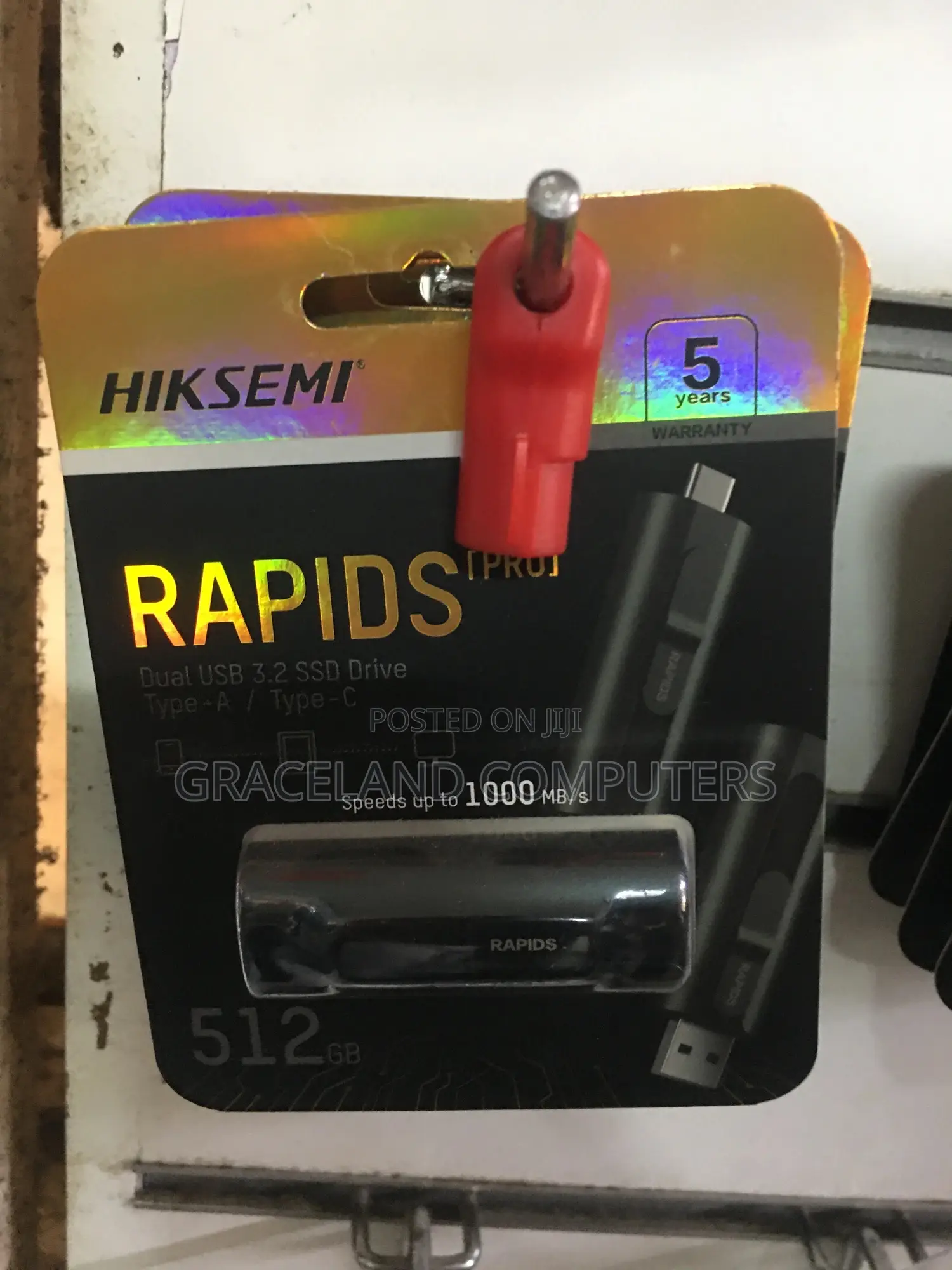 Hiksemi 512gb Rapids Pro Dual Usb 3.2 Gen 2 Portable SSD Drive