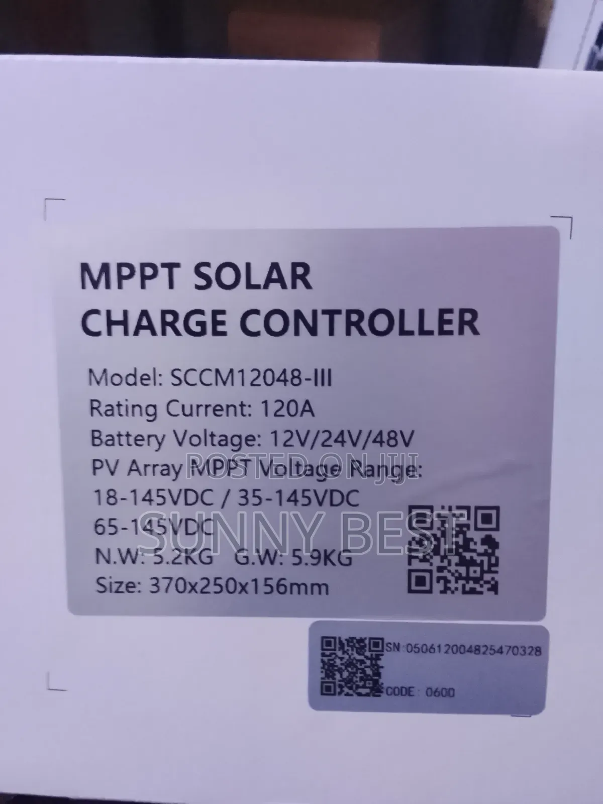 120ah 48v MPPT Solar Charge Controller