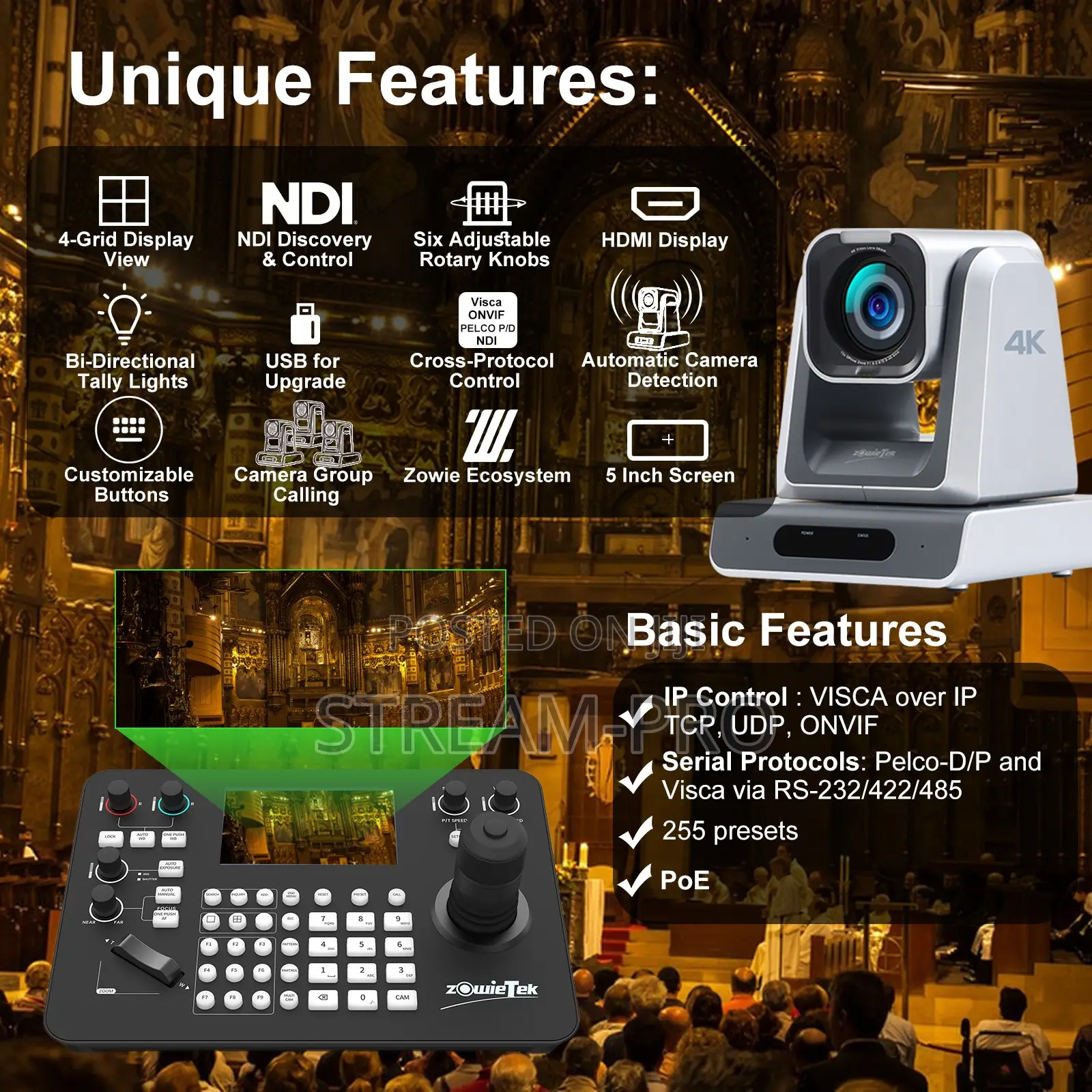 Ptz Camera Keyboard/Controller