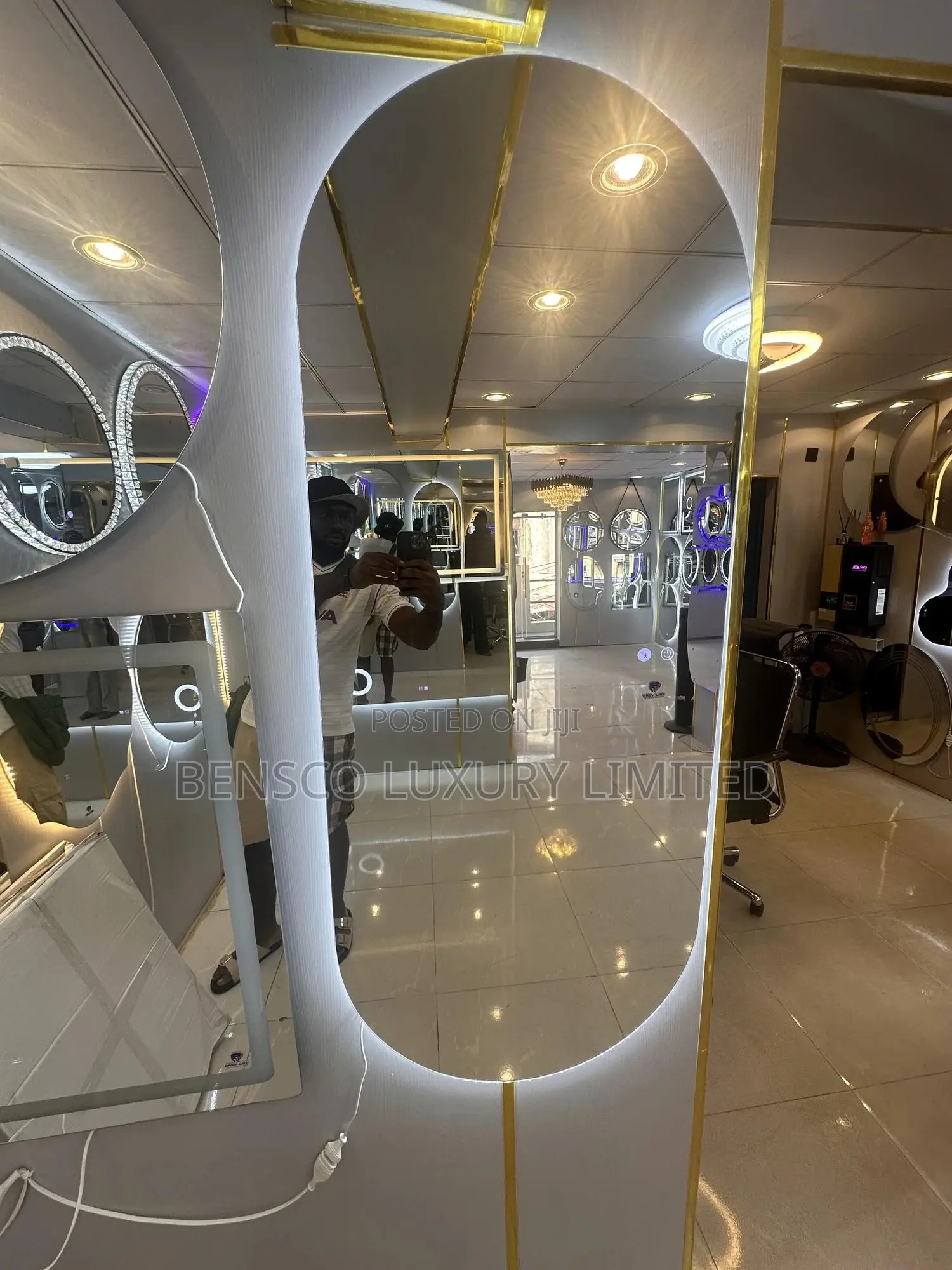 Oval Shaped Led Mirror .