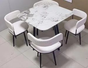 Simple Marble Top Dining Table Sets Available In Different Colors