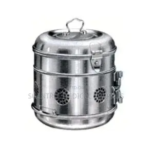 Stainless Steel Sterilizing Drum for Clinical and Laboratory Use