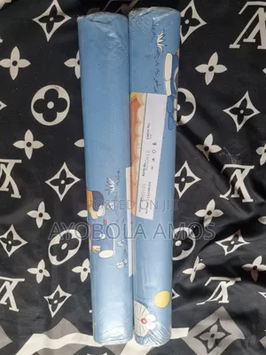 Blue Patterned Wallpaper Roll 10m X 0.53m