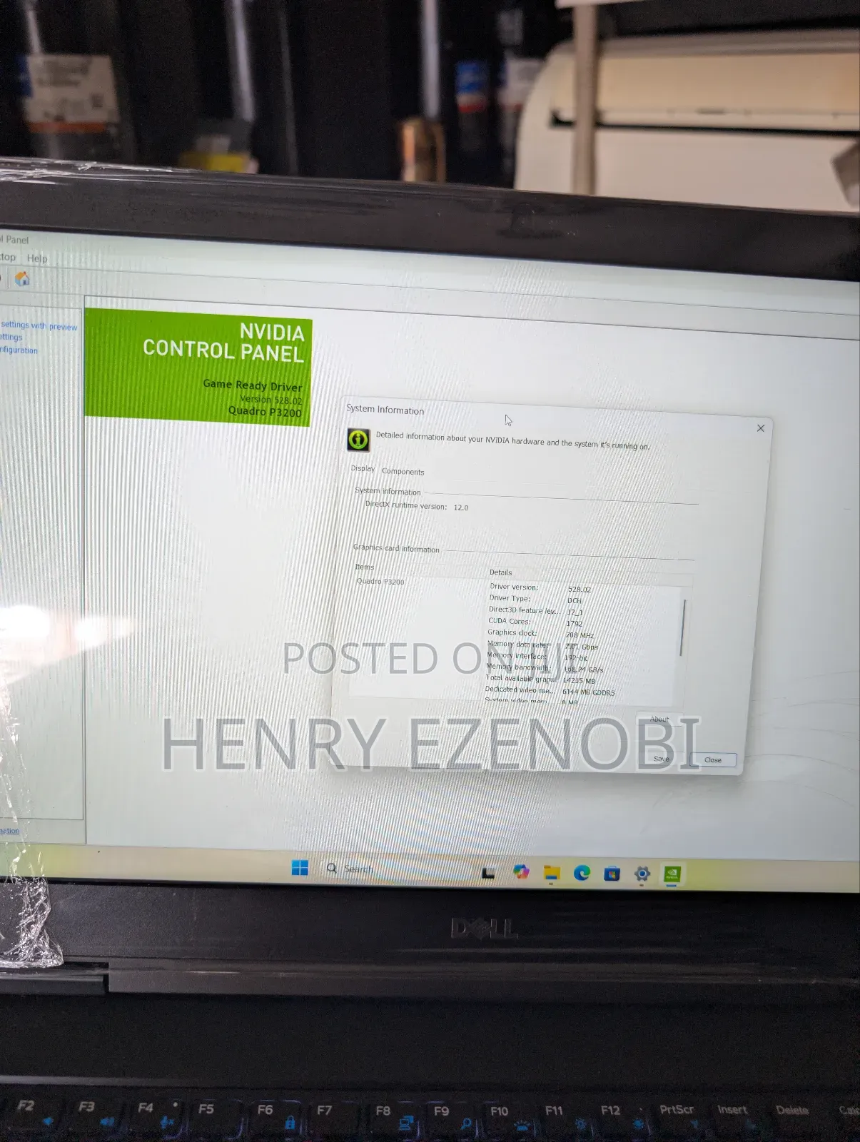 Laptop Dell Precision 7530 16GB Intel Xeon HDD+SSD 512GB