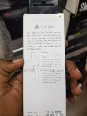 Type-C to 3.5mm Audio+Charge Adapter With Lamp