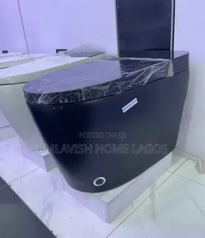 Black Smart Sensor Water Closet With Remote and Voice Control
