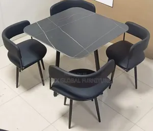 Simple Marble Top Dining Table Sets Available In Different Colors