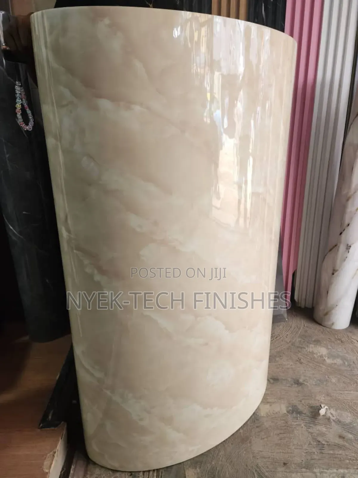 Classy Glossy Marble Black Foam Stickers