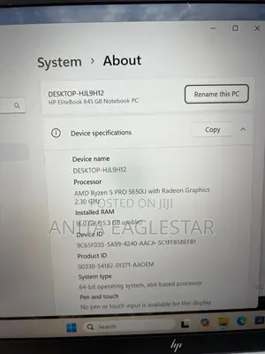 Laptop HP EliteBook 845 G8 16GB AMD Ryzen 5 SSD 256GB