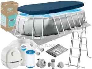 Intex Prism Frame Oval Pool (16.6ft X 9ft X 48"
