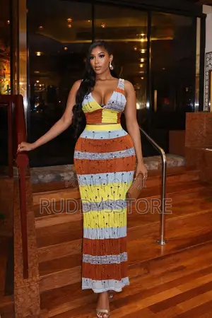 Two-Piece Striped Knit Dress