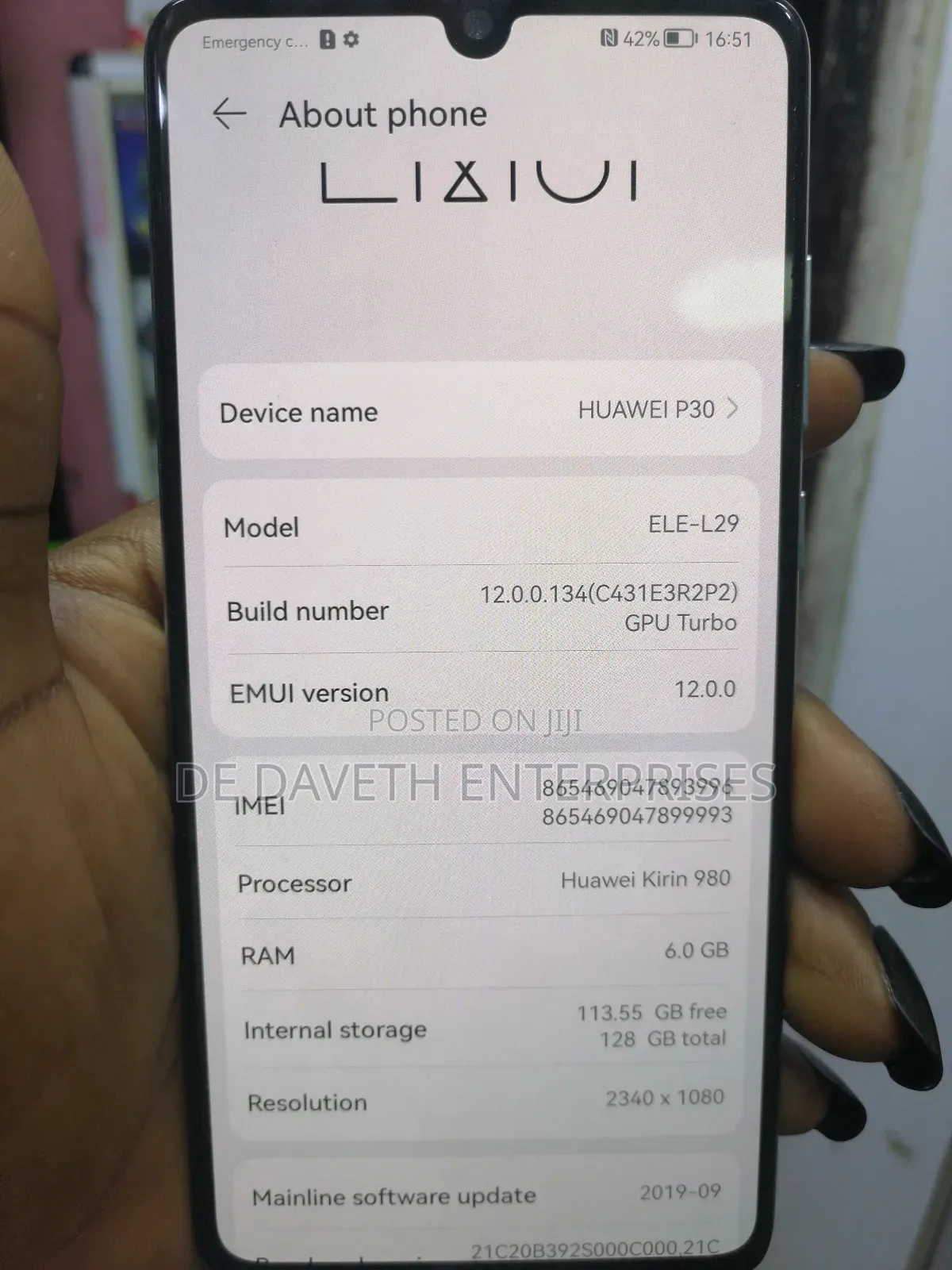 Huawei P30 128 GB Black