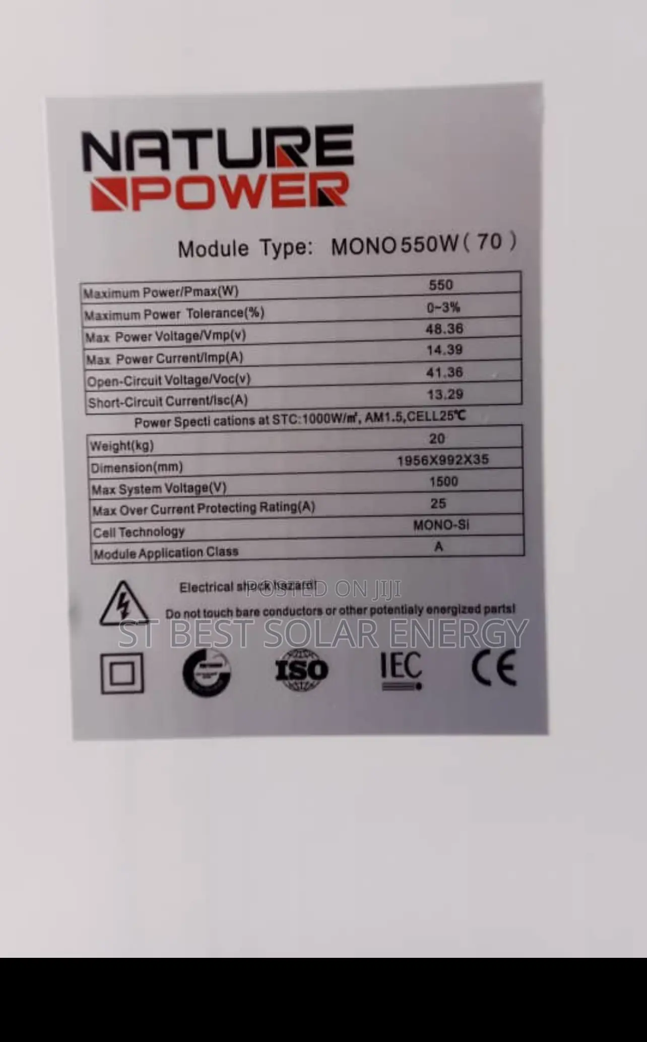 550w Half Cut Solar Panel