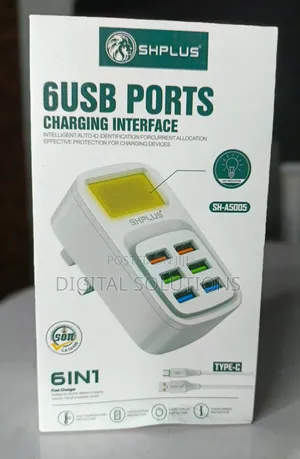 Original 6-in-1 USB Ports Charging Portal and Cable.