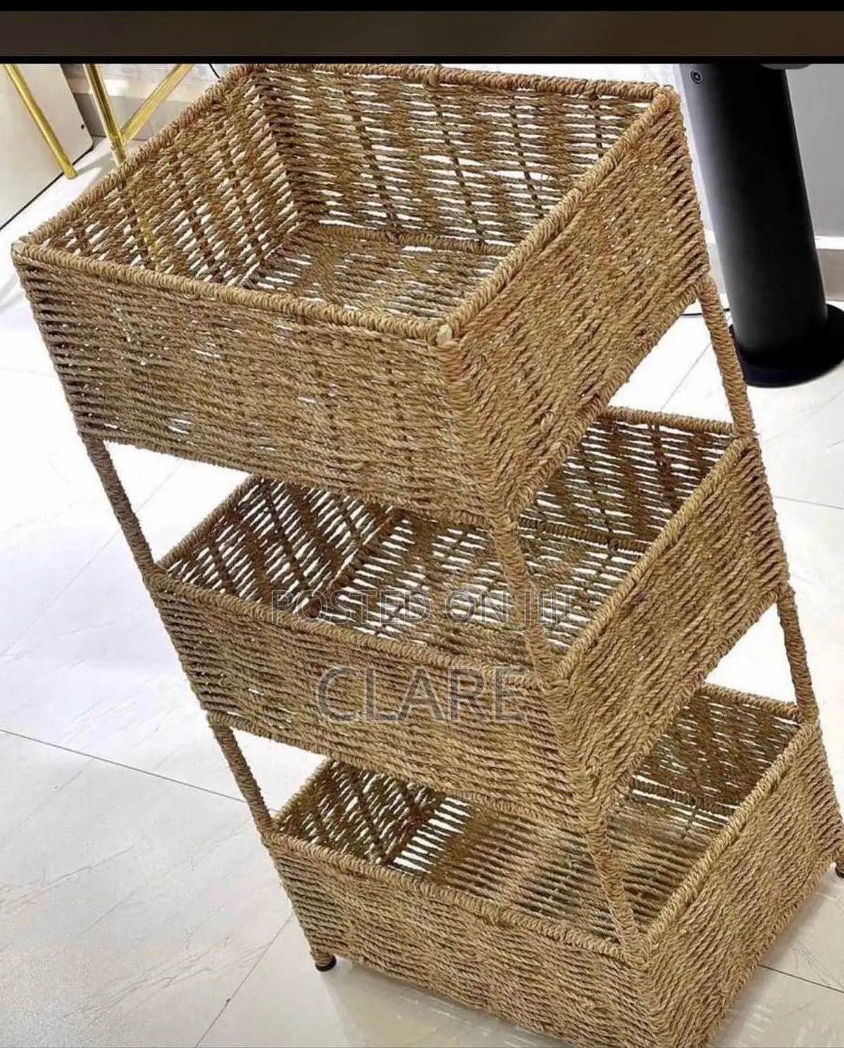 Two Rattan Holding Rack