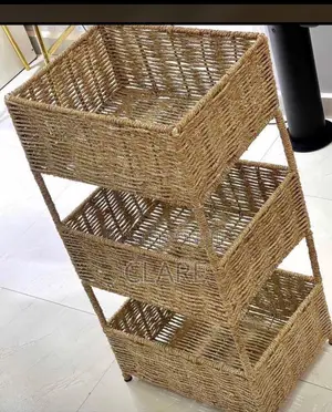Two Rattan Holding Rack