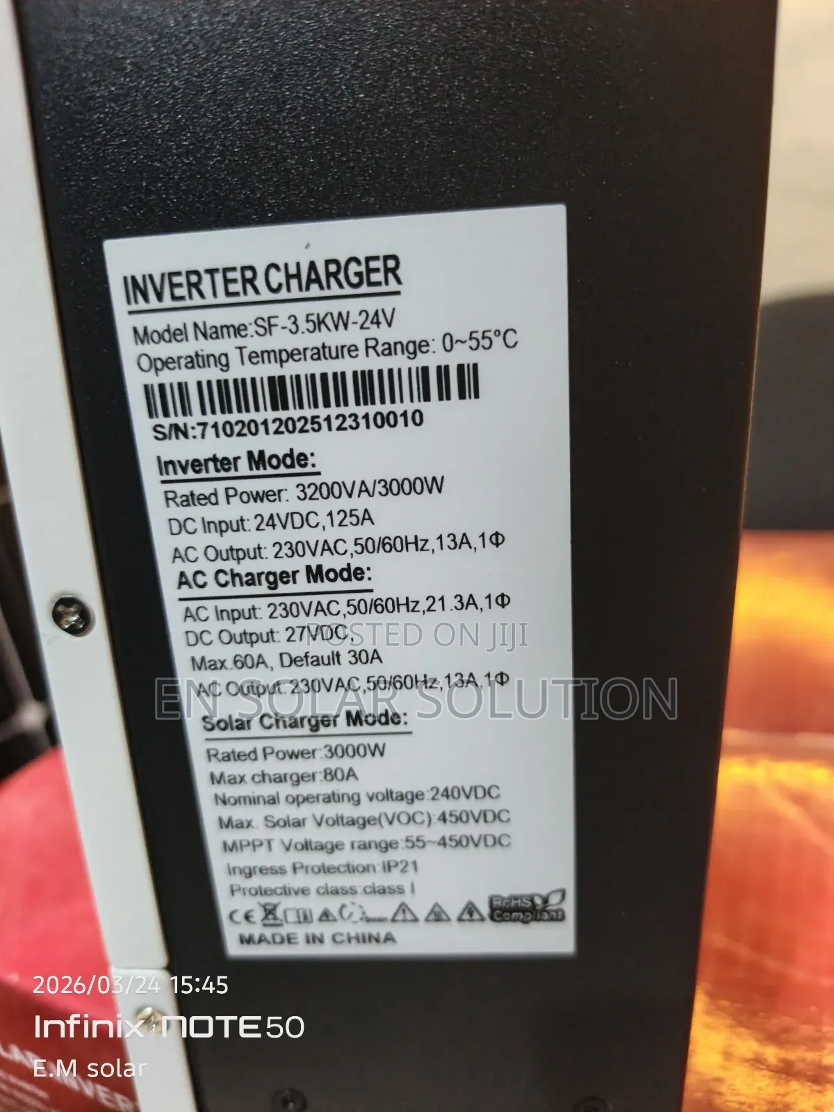 3.5kva/24v Hybrid Inverter Available Now