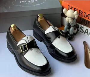 Prada Black and White Loafers Leather Abuja/ Lagos